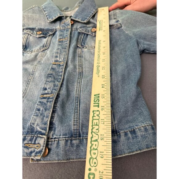 Ci Sono Denim Collection Light Wash Womens Cropped Jean Jacket With Button Front - Picture 7 of 7